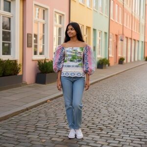 SELINA SANDERS Cottagecore Patchwork Top Multi M